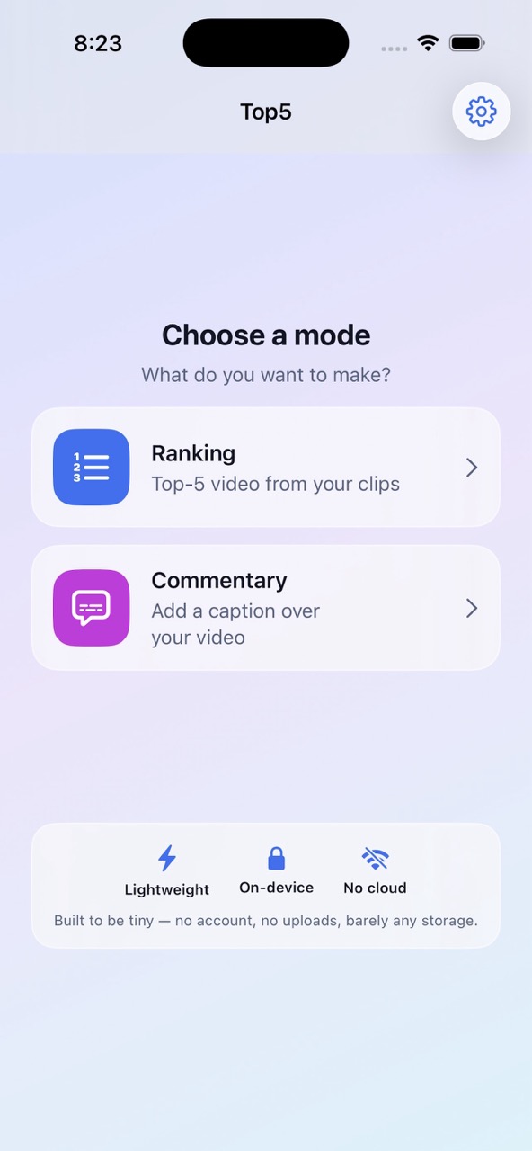 Choose a mode